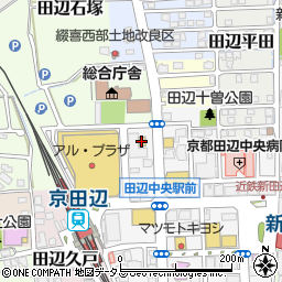 ミニストップ田辺中央店周辺の地図