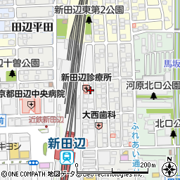 京都府京田辺市河原食田10-30周辺の地図