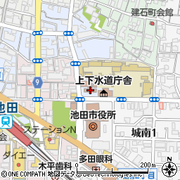 池田警察署周辺の地図