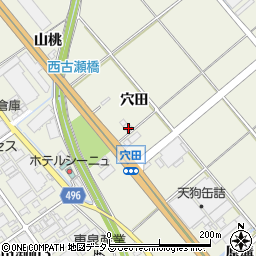 愛知県豊川市白鳥町穴田57周辺の地図