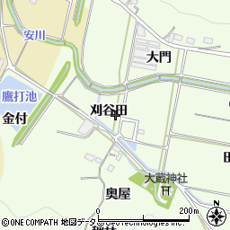 愛知県豊橋市石巻中山町刈谷田周辺の地図