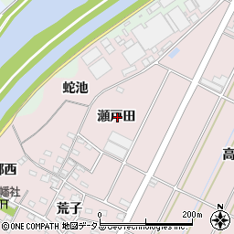 愛知県西尾市吉良町下横須賀瀬戸田周辺の地図