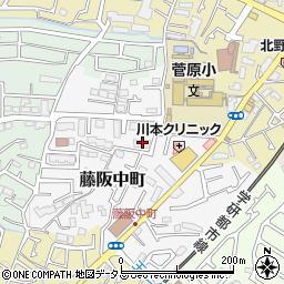 大阪府枚方市藤阪中町22-1周辺の地図