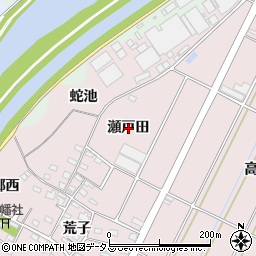 愛知県西尾市吉良町下横須賀（瀬戸田）周辺の地図