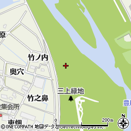 愛知県豊川市三上町中瀬周辺の地図