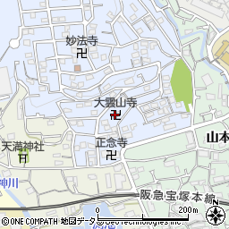 大雲山寺周辺の地図