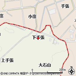 愛知県蒲郡市一色町（下手張）周辺の地図