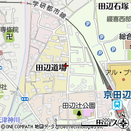 京都府京田辺市田辺道場56周辺の地図
