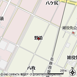 愛知県西尾市吉良町上横須賀野添周辺の地図