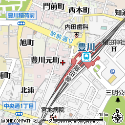 愛知県豊川市豊川元町34周辺の地図