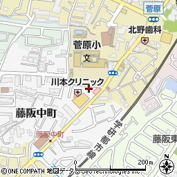大阪府枚方市藤阪中町11-10周辺の地図
