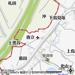 愛知県豊橋市石巻小野田町唐立周辺の地図