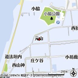 愛知県常滑市坂井元山周辺の地図