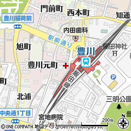 愛知県豊川市豊川元町6周辺の地図