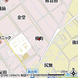 愛知県豊川市御津町広石（横町）周辺の地図