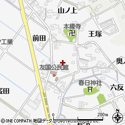 愛知県西尾市吉良町友国揚ケ周辺の地図