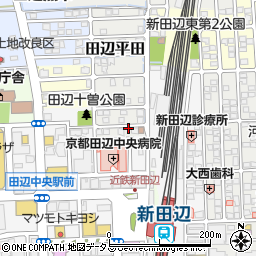 京都府京田辺市田辺平田15周辺の地図