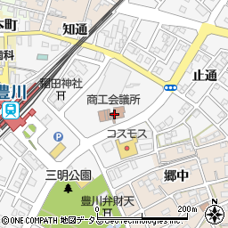 愛知県豊川市豊川町辺通周辺の地図