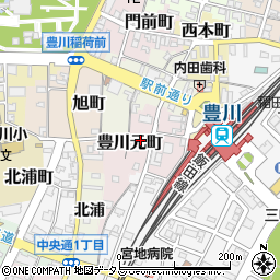 愛知県豊川市豊川元町71周辺の地図