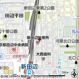 京都府京田辺市河原食田10-32周辺の地図