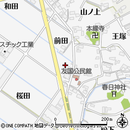 愛知県西尾市吉良町友国前田16周辺の地図