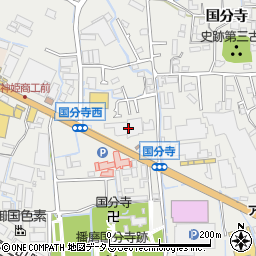 兵庫県姫路市御国野町国分寺148周辺の地図