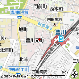 愛知県豊川市豊川元町52周辺の地図