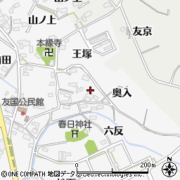 愛知県西尾市吉良町友国奥入54周辺の地図