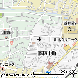 大阪府枚方市藤阪中町22-6周辺の地図