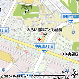 愛知県豊川市若宮町2周辺の地図