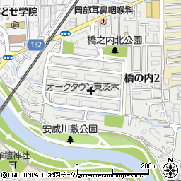 ＵＲ都市機構オークタウン東茨木１１号棟周辺の地図