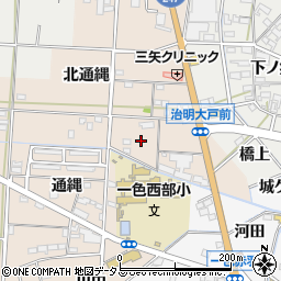 愛知県西尾市一色町治明大戸前周辺の地図
