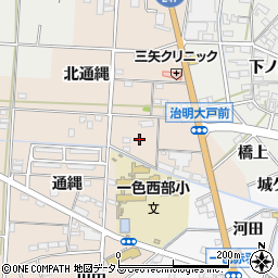 愛知県西尾市一色町治明（大戸前）周辺の地図