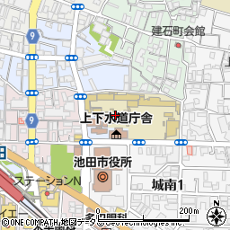 大阪府池田市大和町周辺の地図
