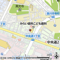 愛知県豊川市若宮町4周辺の地図