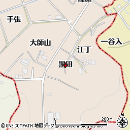 愛知県幸田町（額田郡）深溝（黒田）周辺の地図