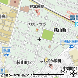 愛知県豊川市萩山町周辺の地図