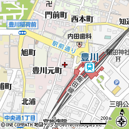 愛知県豊川市豊川元町37周辺の地図