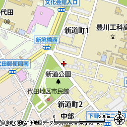 愛知県豊川市新道町1丁目30周辺の地図