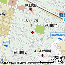 愛知県豊川市萩山町周辺の地図