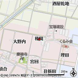 愛知県西尾市一色町池田権現周辺の地図