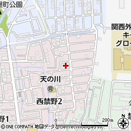 大阪府枚方市西禁野2丁目22周辺の地図