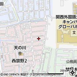 大阪府枚方市西禁野2丁目20周辺の地図