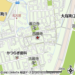 西應寺周辺の地図