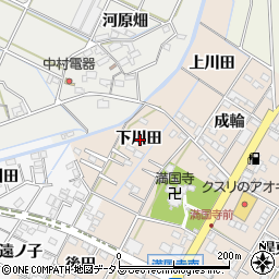 愛知県西尾市一色町味浜下川田周辺の地図