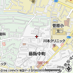大阪府枚方市藤阪中町21-9周辺の地図