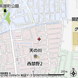 大阪府枚方市西禁野2丁目16周辺の地図