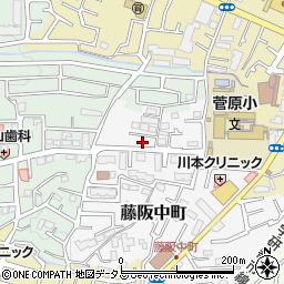 大阪府枚方市藤阪中町21周辺の地図