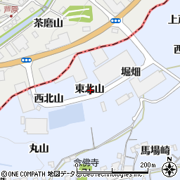 京都府綴喜郡井手町多賀東北山周辺の地図
