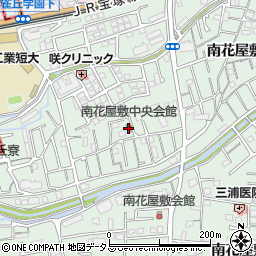 共同利用施設南花屋敷中央会館周辺の地図